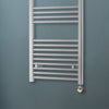 Towelrads Independent Dual Fuel Towel Rail in Chrome - Dual Fuel Kit | Thermostatic Heating Element + Valves + T-Piece Dual Fuel Towel Rail Towelrads 800 x 500 (300W) Angled 