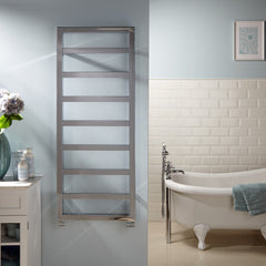 Towelrads Kensington Designer Towel Radiator Chrome | Ladder Style Bathroom Radiator Kensington Heating Style 900 x 530 