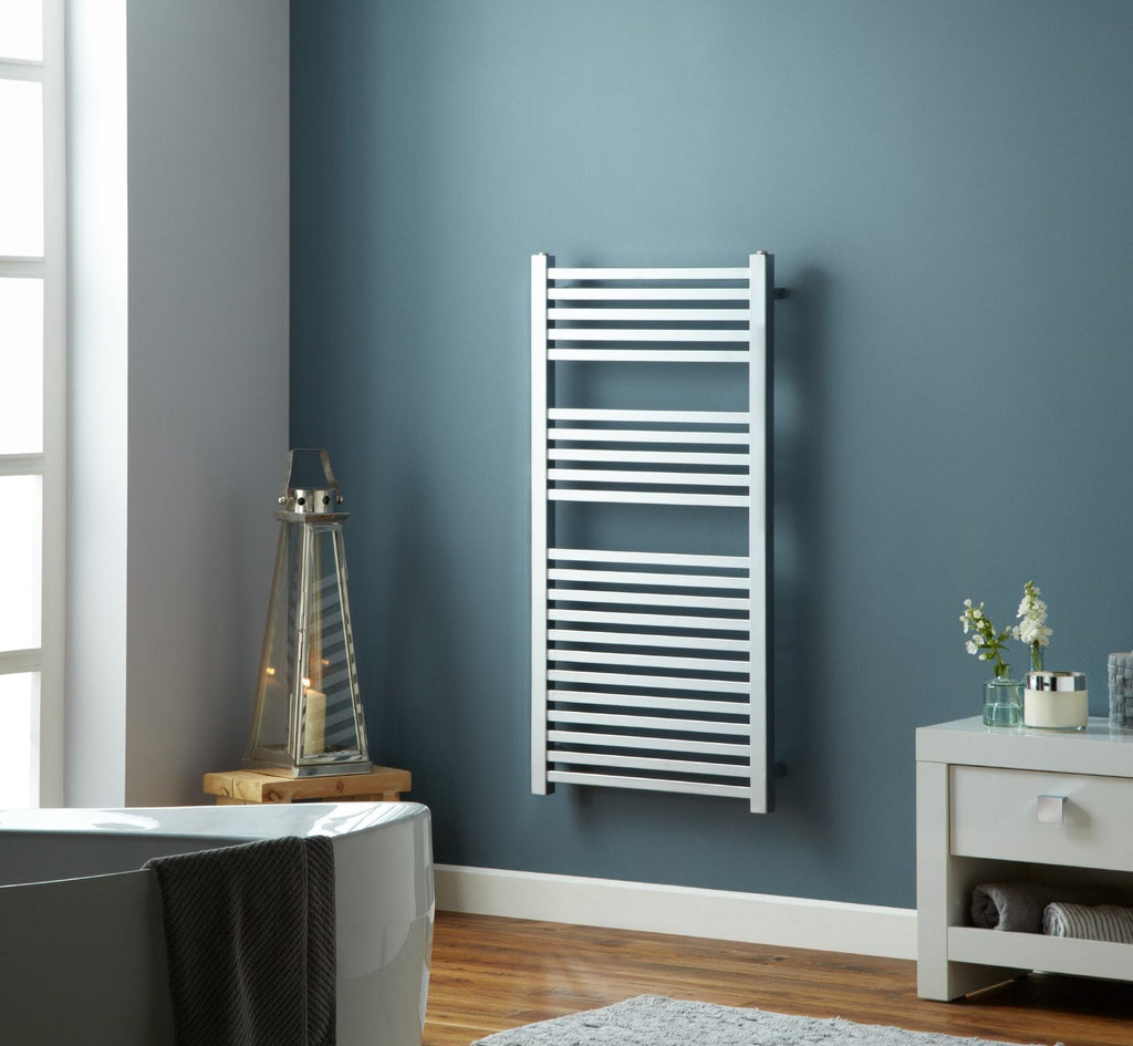 Towelrads Square Designer Electric Thermostatic Towel Rail | Ladder Style Bathroom Radiator