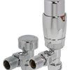 Towelrads Thermostatic Radiator Valves and Lockshied - TRV 15MM X ½" Heating Radiator Accessories Towelrads Angled Chrome 