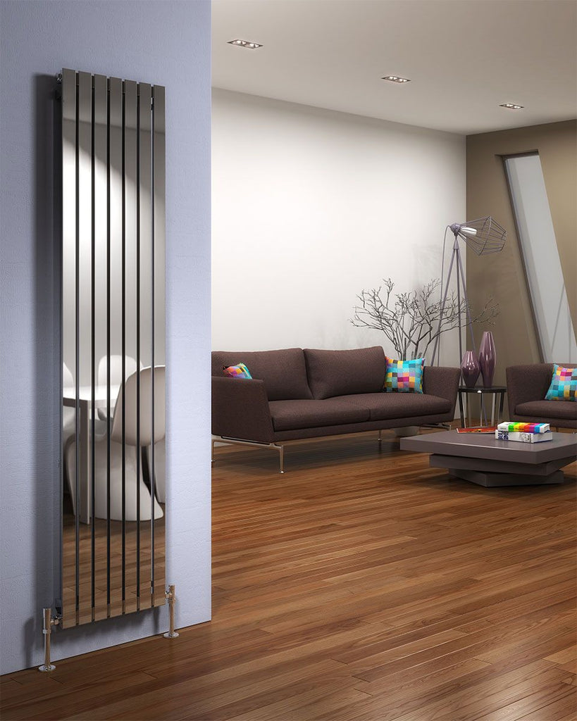 DQ Delta Polished Stainless Steel Vertical Radiator
