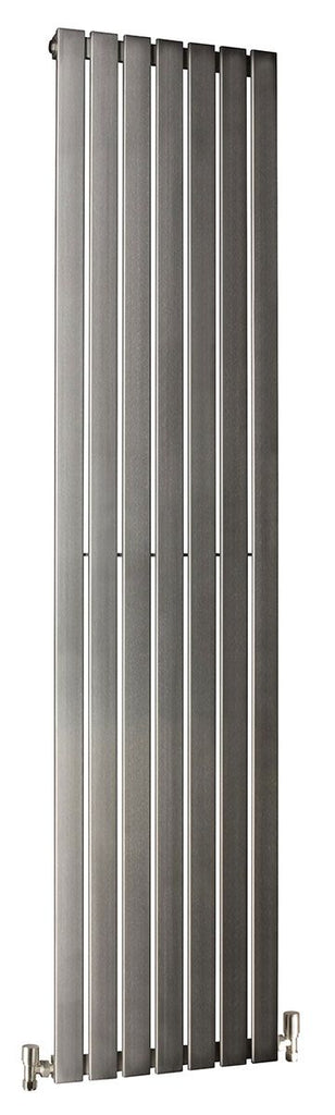 DQ Delta Brushed Stainless Steel Vertical Radiator
