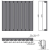 Towelrads Merlo Designer Horizontal Radiator Chrome | Single Panel Radiator Merlo Towelrads 