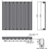 Towelrads Merlo Designer Horizontal Radiator Chrome | Single Panel Radiator Merlo Towelrads 