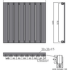 Towelrads Merlo Designer Horizontal Radiator Anthracite | Single Panel Radiator Merlo Heating Style 