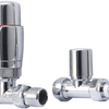 HeatQuick - Straight Thermostatic Radiator Valve & Lockshield Heating Radiator Accessories > Radiator Valves > Thermostatic Valves Heatquick Chrome 