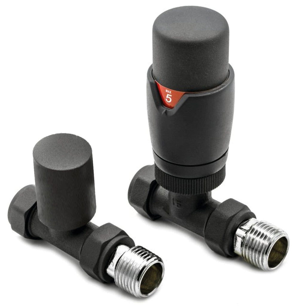 HeatQuick - Straight Thermostatic Radiator Valve & Lockshield