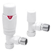 HeatQuick - Angled Thermostatic Radiator Valve & Lockshield Heating Radiator Accessories > Radiator Valves > Thermostatic Valves Heatquick White 