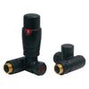 HeatQuick - Thermostatic Corner Dual Fuel Valve & Lockshield Radiator Valves > Corner Valves > Thermostatic Valves Heatquick Black 