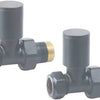 HeatQuick - Round Manual Angled Radiator Valve & Lockshield (Copy) Heating Radiator Accessories Heatquick 