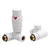 HeatQuick - Thermostatic Corner Dual Fuel Valve & Lockshield Radiator Valves > Corner Valves > Thermostatic Valves Heatquick White 