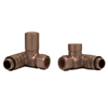 HeatQuick - Manual Corner Dual Fuel Valve & Lockshield Radiator Valves > Corner Valves Heatquick Brushed Bronze 