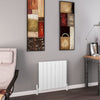 Eastbrook Charlton Horizontal Aluminium Radiator Aluminium Radiator Eastbrook Matt White 600mm x 660mm 