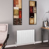 Eastbrook Charlton Horizontal Aluminium Radiator Aluminium Radiator Eastbrook Matt White 600mm x 850mm 