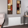 Eastbrook Charlton Horizontal Aluminium Radiator Aluminium Radiator Eastbrook Matt White 600mm x 1040mm 