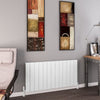 Eastbrook Charlton Horizontal Aluminium Radiator Aluminium Radiator Eastbrook Matt White 600mm x 1230mm 