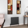 Eastbrook Charlton Horizontal Aluminium Radiator Aluminium Radiator Eastbrook Matt Anthracite 600mm x 660mm 