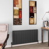 Eastbrook Charlton Horizontal Aluminium Radiator Aluminium Radiator Eastbrook Matt Anthracite 600mm x 1230mm 