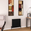 Eastbrook Charlton Horizontal Aluminium Radiator Aluminium Radiator Eastbrook Matt Black 600mm x 660mm 