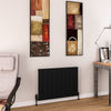 Eastbrook Charlton Horizontal Aluminium Radiator Aluminium Radiator Eastbrook Matt Black 600mm x 850mm 