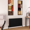 Eastbrook Charlton Horizontal Aluminium Radiator Aluminium Radiator Eastbrook Matt Black 600mm x 1040mm 