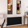 Eastbrook Charlton Horizontal Aluminium Radiator Aluminium Radiator Eastbrook Matt Black 600mm x 1230mm 