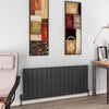 Eastbrook Charlton Horizontal Aluminium Radiator Aluminium Radiator Eastbrook Matt Anthracite 600mm x 1420mm 