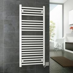 DQ Metro with Essential Element in White Radiators > Electric > Towel Rail DQ Heating 800mm 300mm 