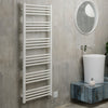 Terma - Fiona Electric Towel Radiator (SIM) Designer Radiators > Towel Rails > Electric Towel Radiators Terma 1380mm x 500mm - 600w White 