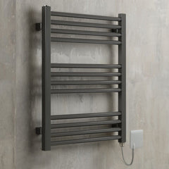 Terma - Fiona Electric Towel Radiator (SIM) Designer Radiators > Towel Rails > Electric Towel Radiators Terma 660mm x 500mm - 300w Sparking Grey 