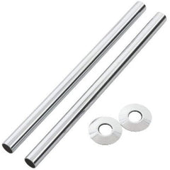 HeatQuick - 18mm x 300mm Pipe Sleeve Set Heating Radiator Accessories > Pipe Masking Heatquick Chrome 