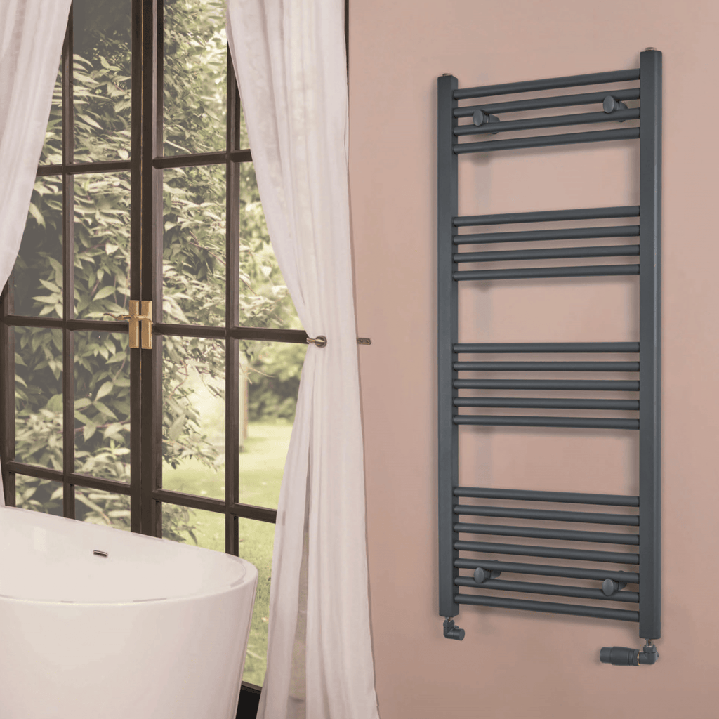 Towelrads Independent Flat 22mm Towel Radiator - Anthracite