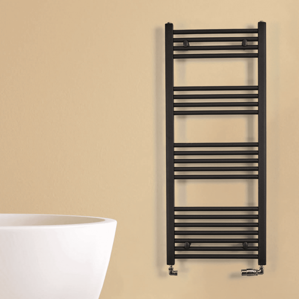 Towelrads Independent Flat 22mm Towel Radiator - Black