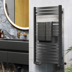 Terma - Dexter Designer Towel Rail Designer Towel Radiator > Heated Towel Radiator > Towel Rail Terma 860mm x 400mm Matt Black 