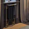 Terma Plain Traditional Towel Rail Designer Towel Rail > Traditional Towel Rail > Cast Iron Radiators Terma Flat Black & Brushed Brass 