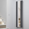 Terma - Rolo Mirror Vertical Radiator Mirror Radiator, Vertical Radiator Terma Modern Grey 1800mm x 590mm 