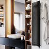 Terma Rolo Room E - Electric Radiator (MOA Blue) Terma 1800mm x 370mm Heban Black 