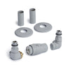 Terma Vision Thermostatic Corner Radiator Valves Vision Terma Salt & Pepper Left Hand 