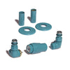 Terma Vision Thermostatic Corner Radiator Valves Vision Terma RAL 5018 (Matt) Teal Left Hand 