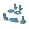 Terma Vision Thermostatic Corner Radiator Valves Vision Terma RAL 5018 (Matt) Teal Right Hand 