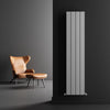 Carisa Angers Aluminium Double Vertical Radiator Heating Radiators Heating Style 1800mm 295mm Textured White