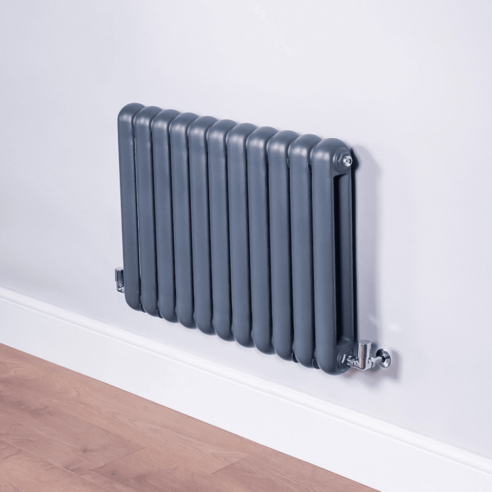 DQ Cassius Column Anthracite Horizontal Radiator