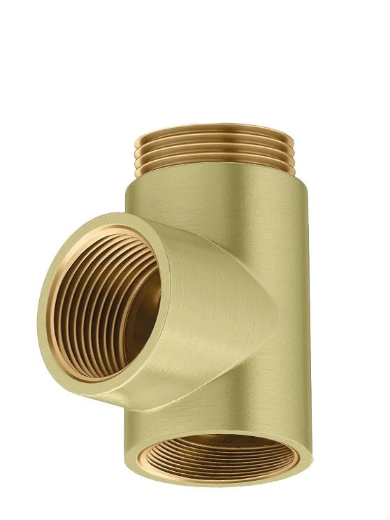 DQ - T-Piece - Brushed Brass