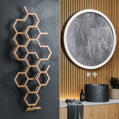 Terma Hex Designer Radiator 1220mm x 486mm - Bright Copper Designer Radiators > Towel Rails > Hex Towel Rail Terma 1220mm x 486mm Bright Copper 