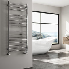 Reina - Luna Stainless Steel Towel Radiator Heating Style 1500 x 500 