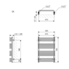 Terma Alex Designer Towel Radiator 760mm x 500mm - Modern Grey Towel Radiator > Designer Towel Radiator > Heated Towel Rail Terma 