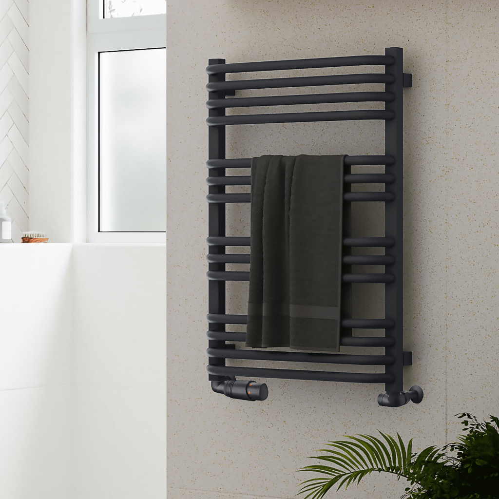 Terma Alex Designer Towel Radiator 760mm x 500mm - Modern Grey