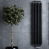 Terma Ribbon V - Vertical Designer Radiator Ribbon V Terma Metallic Black 1720mm x 390mm 