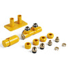 Terma Vario Twins 50mm Thermostatic Integrated Valve Set (for Hex) - Angled Terma Mustard Yellow Left 