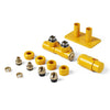 Terma Vario Twins 50mm Thermostatic Integrated Valve Set (for Hex) - Angled Terma Mustard Yellow Right 